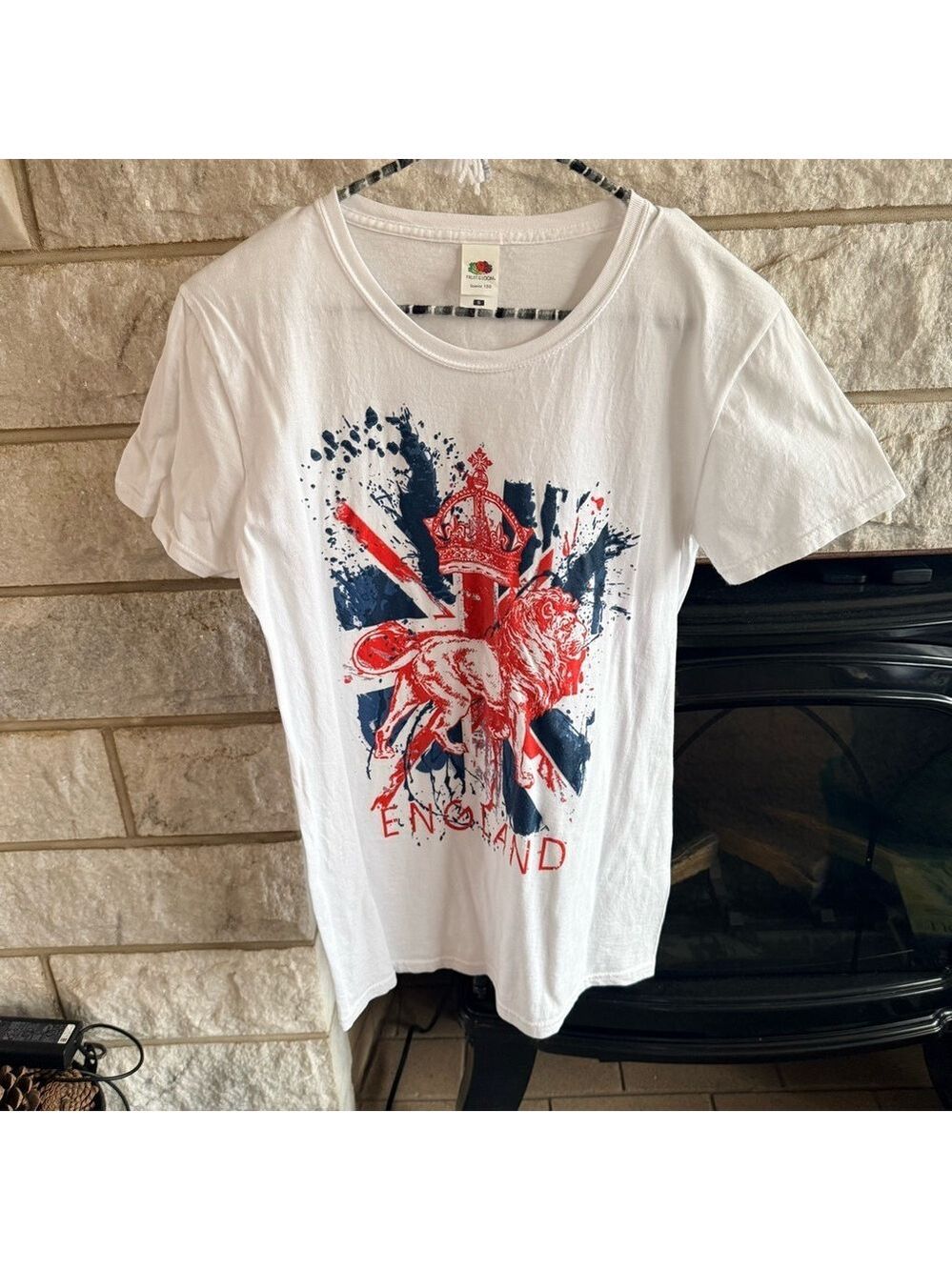 Fruit of the Loom England White T-Shirt Women’s Cut Small